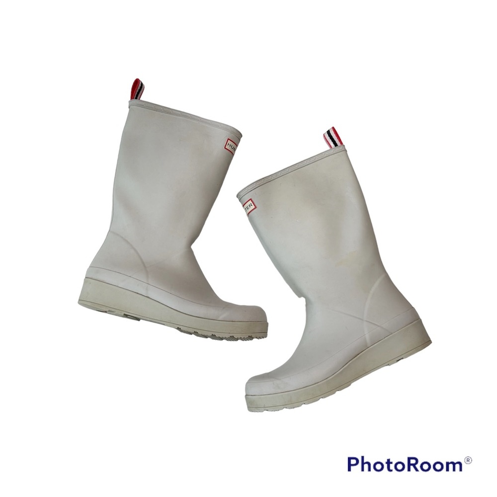 Hunter Light Grey Play Tall Rain Boots 10 Womens
